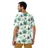 Green and White 420 All Over Weed Print T-Shirt | BigTexFunkadelic