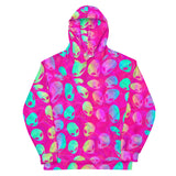 Pink Alien Vapor Glitch Pullover Hoodie | BigTexFunkadelic