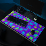 Purple Alien Vapor Glitch Gaming Mouse Pad | 36" x 18" | PC Gaming Setup | BigTexFunkadelic