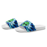 Blue Acid Wash Alien Tie-Dye Men's Slide Sandals | BigTexFunkadelic