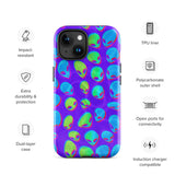 Purple Alien Vapor Glitch Glossy Tough Case for iPhone® 15 | Tech Accessories | BigTexFunkadelic