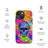 Color Pop Chrome Skull Matte Tough Case for iPhone® 13 Mini | Tech Accessories | BigTexFunkadelic
