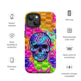Color Pop Chrome Skull Matte Tough Case for iPhone® 14 | Tech Accessories | BigTexFunkadelic