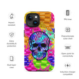 Color Pop Chrome Skull Matte Tough Case for iPhone® 15 | Tech Accessories | BigTexFunkadelic