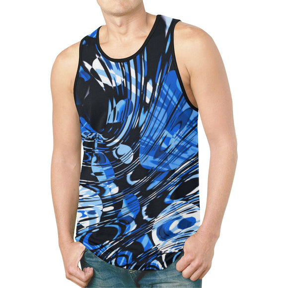 Blue Psychedelic Relaxed Fit Men's Tank Top | BigTexFunkadelic