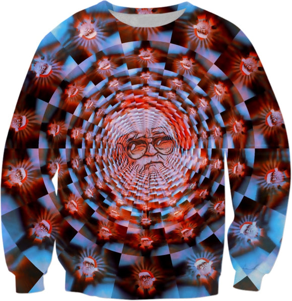 Psychedelic Santa Christmas Sweater | BigTexFunkadelic