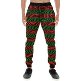 Christmas Conspiracy Stripe Men's All Over Print Jogger Sweatpants | BigTexFunkadelic