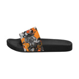 Orange and Grey Men's Slide Sandals | BigTexFunkadelic