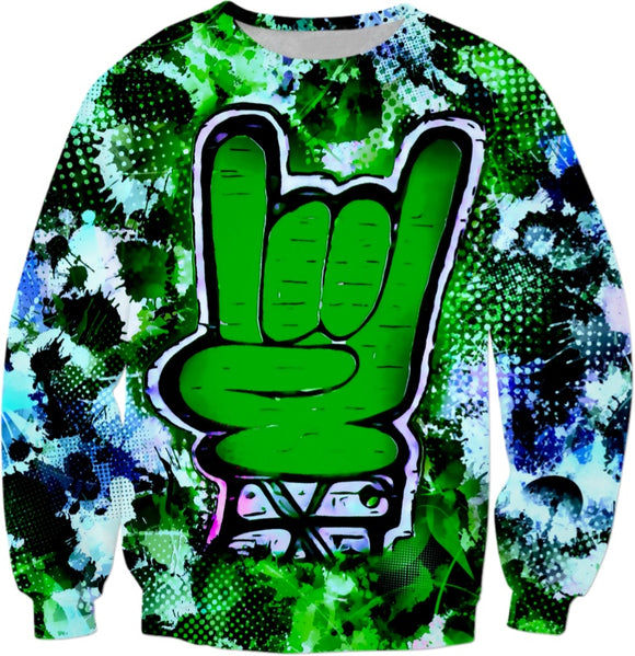 Rock On Alternative Green Sweatshirt
