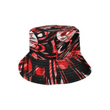 Trippy Red and Black Bucket Hat | BigTexFunkadelic