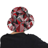 Red and Black Geo Print Bucket Hat | BigTexFunkadelic