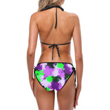 Purple and Green Paint Splatter Bikini | BigTexFunkadelic