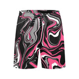 Pink Blackout Rave Melt Swim Shorts | BigTexFunkadelic