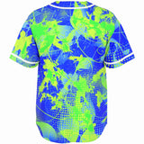 90s Baby Blue Green and Yellow Abstract Splatter Baseball Jersey | EDM Festival Fashion | BigTexFunkadelic90s Baby Blue Green and Yellow Abstract Splatter Baseball Jersey | EDM Festival Fashion | BigTexFunkadelic