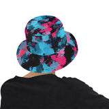 Pink and Blue Paint Splatter Bucket Hat | BigTexFunkadelic