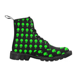 Green Alien Women's Black Martin Boots | BigTexFunkadelic