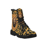 Lion Royalty Women's Black Martin Boots | BigTexFunkadelic