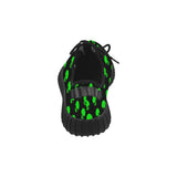 Green Alien Head Women's Breathable Woven Running Shoes