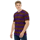 Orange and Purple Spooky Stripes Unisex T-Shirt | Halloween | BigTexFunkadelic