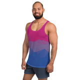 Geometric Bisexual Pride Unisex Tank Top | LGBTQ+ Pride | BigTexFunkadelic