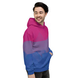 Geometric Bisexual Pride Pullover Hoodie | LGBTQ+ Pride | BigTexFunkadelic