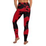 Red and Black Paint Splatter Yoga Leggings | BigTexFunkadelic 