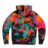 Fiesta Colors Paint Splatter Sherpa Hoodie | BigTexFunkadelic