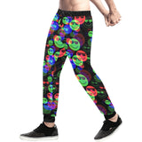 RGB Shaded Smile Glitch All Over Print Light-Weight Men's Jogger Sweatpants (Non Fleece Lined) | EDM Festival Fashion | BigTexFunkadelic
