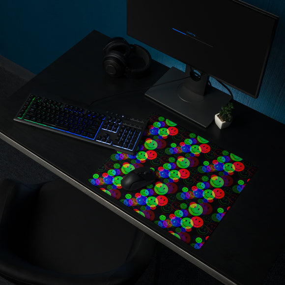 RGB Smile Glitch Gaming Mouse Pad | 18