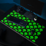 Green Alien Head Gaming Mouse Pad | 36" x 18" | PC Gaming Setup | BigTexFunkadelic