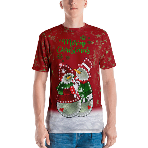 Red Snowman Christmas T-shirt | BigTexFunkadelic