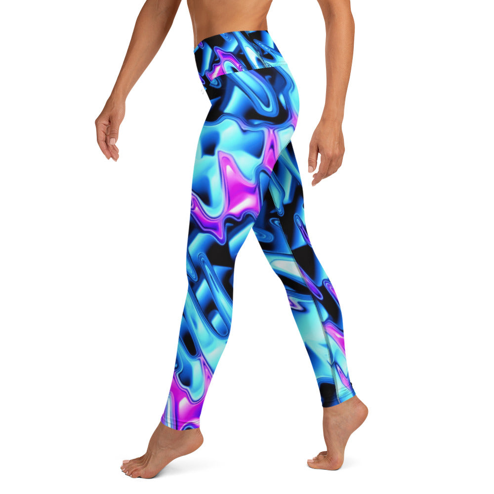 Abstract Psychedelic Colorful Wave Women's Leggings