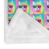 Pastel Tie-Dye Cat Throw Blanket | Size 50" x 60" | Home Goods | BigTexFunkadelic