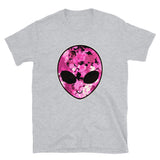 Pink Alien Head Short-Sleeve Unisex T-Shirt | Sport Grey | BigTexFunkadelic
