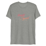Perfectly Imperfect Peach Ombré Script Short Sleeve Tri-Blend T-Shirt | Athletic Grey | BigTexFunkadelic