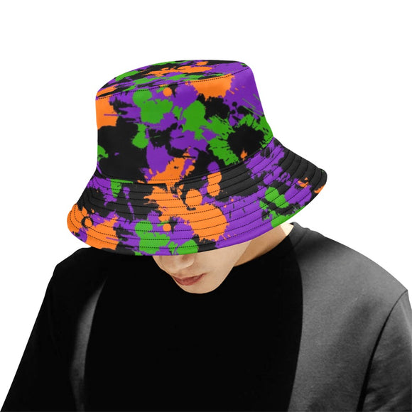 Halloween Witch's Paint Splatter Bucket Hat | BigTexFunkadelic