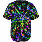 Rainbow Glitch Rave Ready Baseball Jersey | EDM Festival Fashion | BigTexFunkadelic