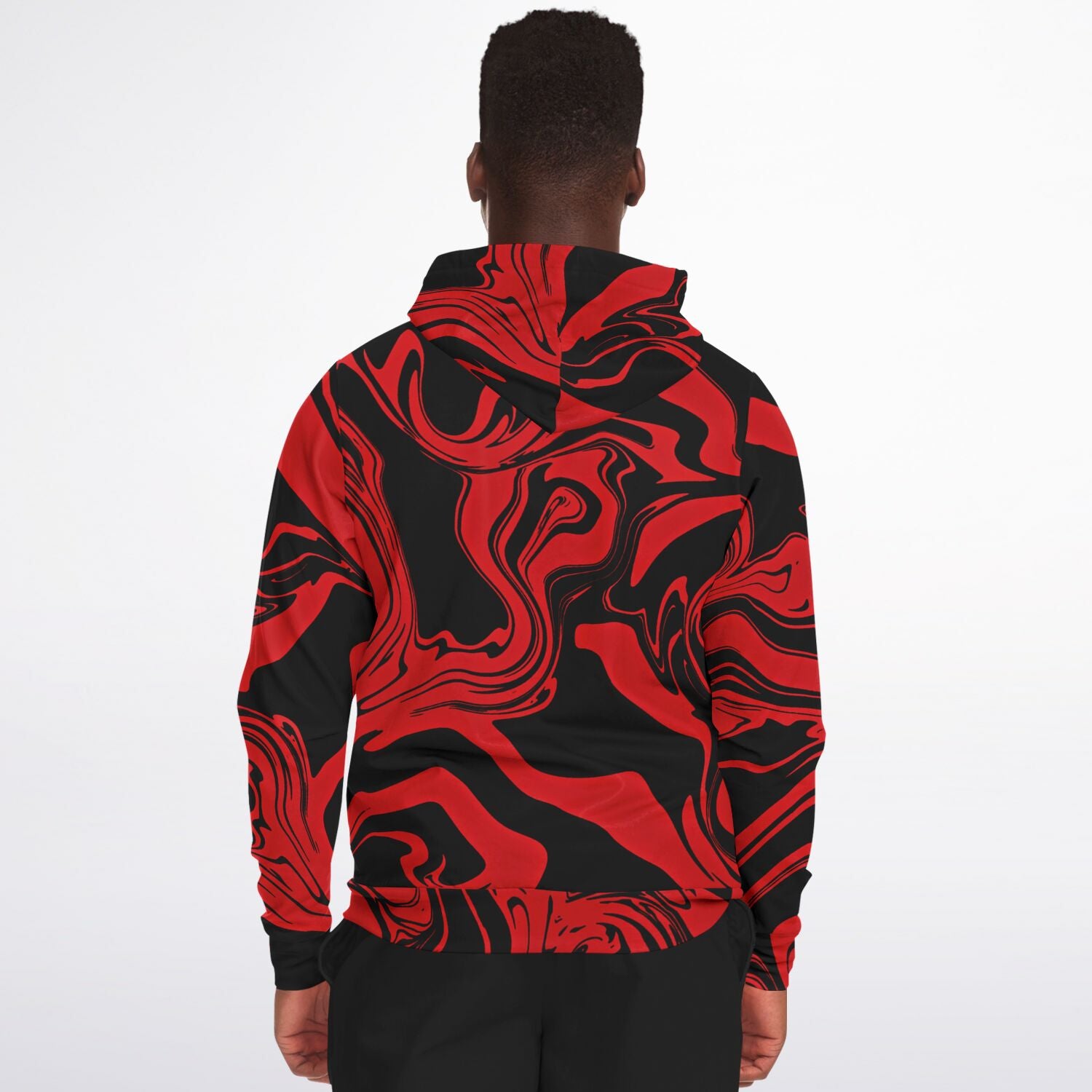 Red and Black Slime Oil Spill Pullover Hoodie good