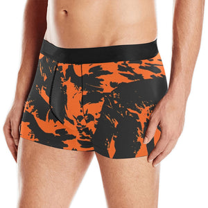 Halloween Black and Orange Spooky Paint Splatter Graffiti Boxer Briefs | BigTexFunkadelic