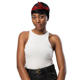 Red and Black Slime Oil Spill Rave Bandana Size Medium | BigTexFunkadelic | EDM Festival Fashion Ravewear