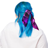 Pink and Purple Chromatic Melt Rave Bandana Size Small | BigTexFunkadelic | EDM Festival Fashion | Ravewear Accessories