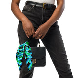 Blue Green Techno Pixel Rave Bandana Size Small | BigTexFunkadelic | EDM Festival Fashion | Ravewear Accessories 