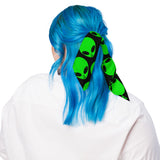 Green Alien Head Rave Bandana Size Small | BigTexFunkadelic | EDM Festival Fashion | Ravewear Accessories