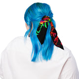 80s Graffiti Style Rave Bandana Size Small | BigTexFunkadelic | EDM Festival Fashion | Ravewear Accessories