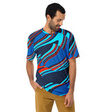 Blue Centripetal Rave Abstract T-Shirt | BigTexFunkadelic