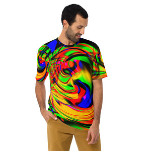 Rainbow Sunbeam Glitch All Over Print Psychedelic Rave T-Shirt | EDM Festival Fashion | BigTexFunkadelic