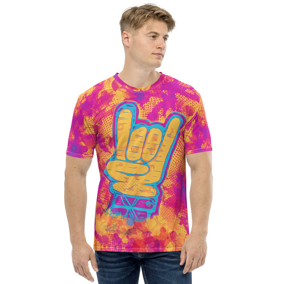 Rock On All Over Print T-Shirt | BigTexFunkadelic
