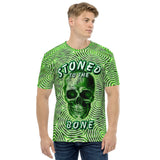 Stoned To The Bone Psychedelic 420 Weed All Over Print Stoner T-Shirt | BigTexFunkadelic.