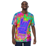 Rock On Rainbow Graffiti All Over Print T-Shirt | BigTexFunkadelic