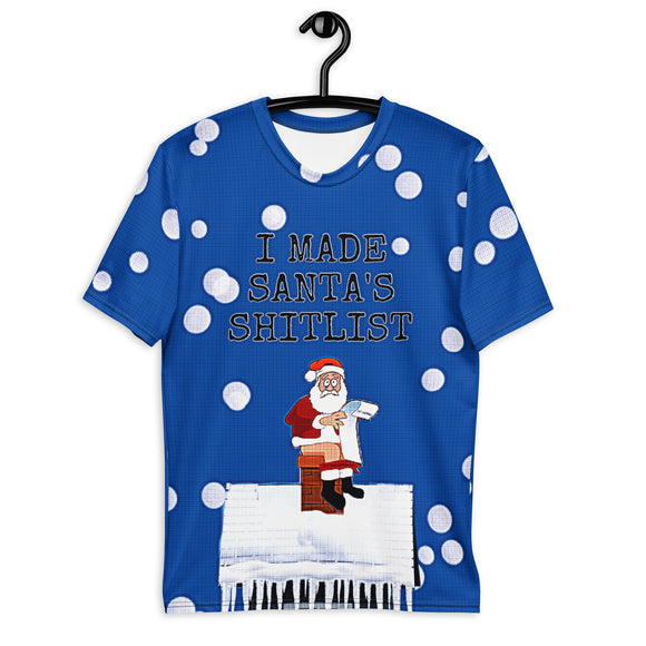 I Made Santa's Shitlist Novelty Unisex Ugly Christmas T-Shirt | Ugly Xmas Sweater Contest Winner | BigTexFunkadelic